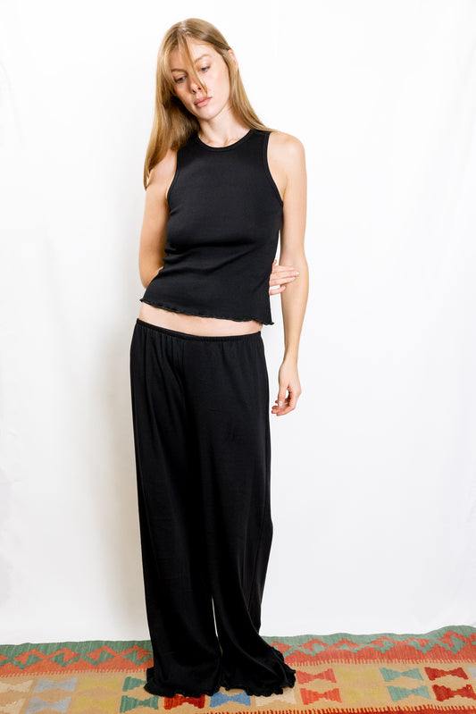 Organic Pima Cotton Black Set: Tank Top & Pants