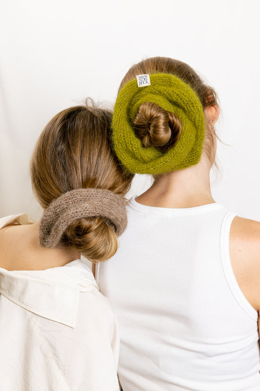 Knit Scrunchie in Merino Wool