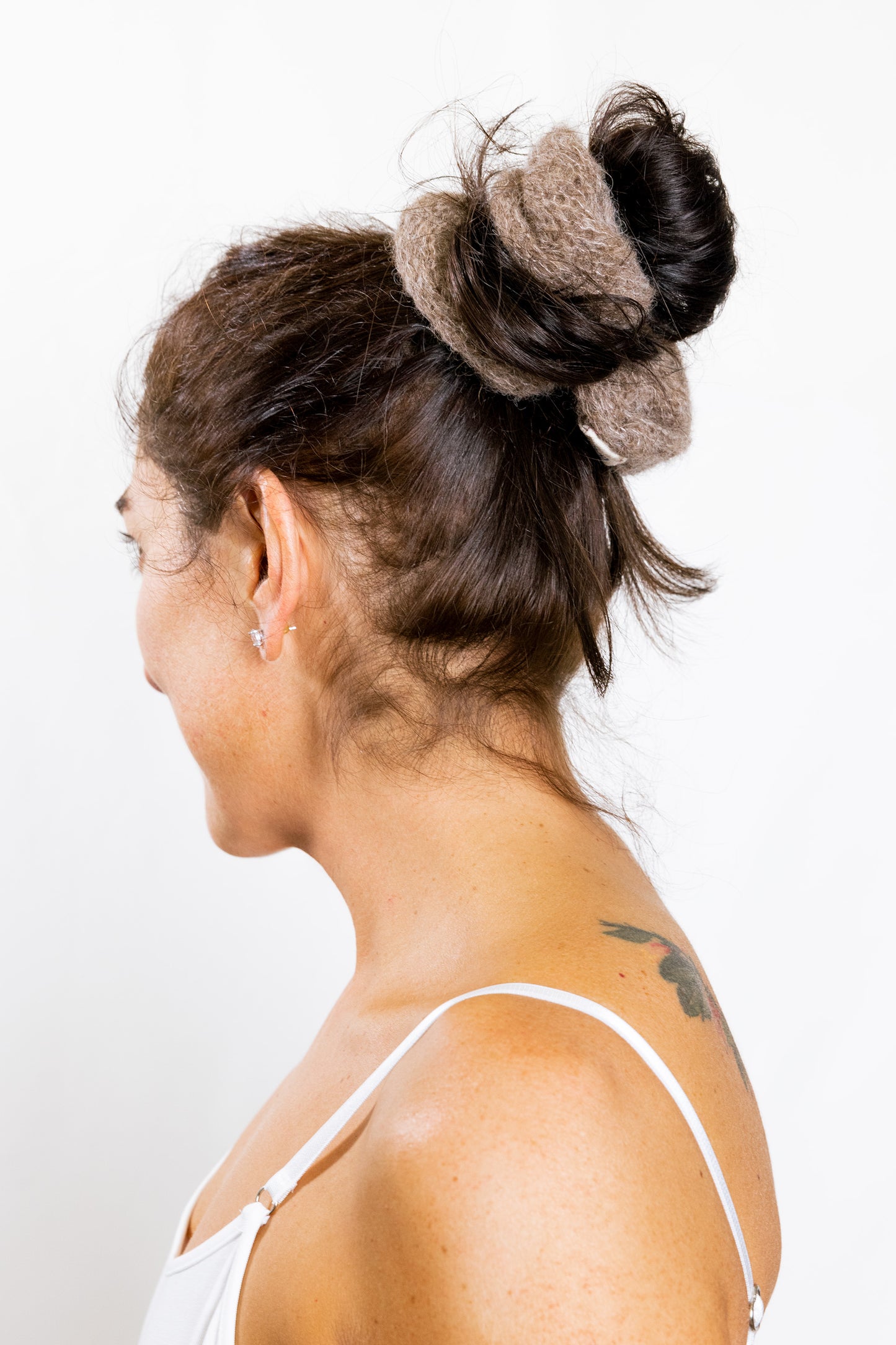 Knit Scrunchie in Merino Wool