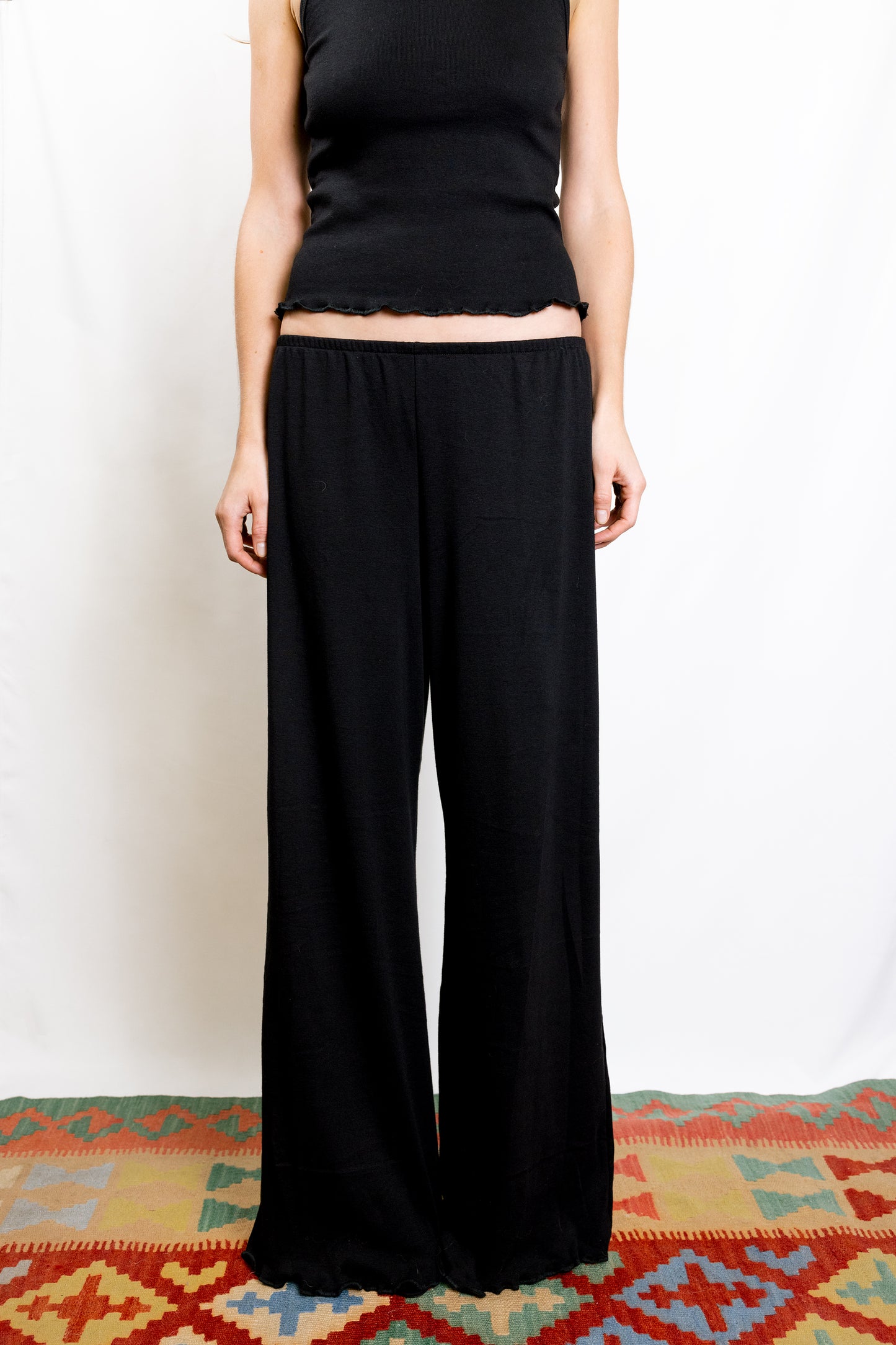 Organic Pima Cotton Black Set: Tank Top & Pants